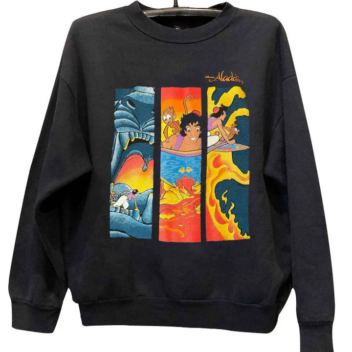 Vintage Cartoon Aladdin Magic Lamp Sweatshirt