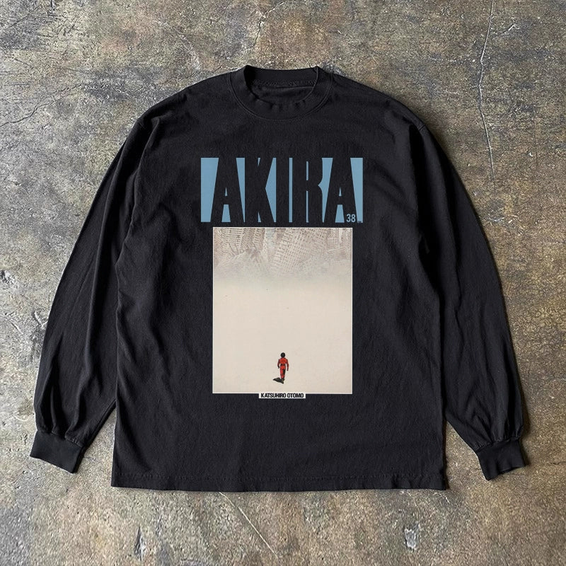 Retro Akira Graphic Print Long Sleeve T-Shirt