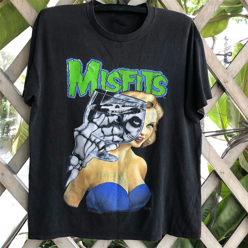 Tide-Inspired Misfits Hardcore Rock Cotton T-Shirt