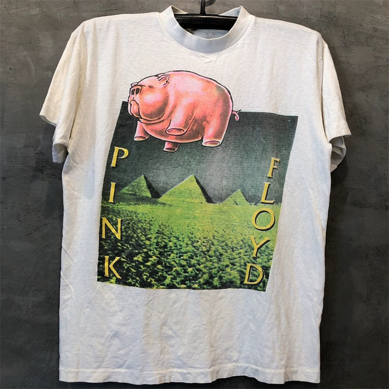 Flying Pig Vintage Retro Graphic T-Shirt