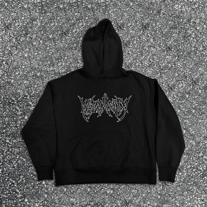 Dark Aesthetic West Coast Floral Graffiti Hoodie