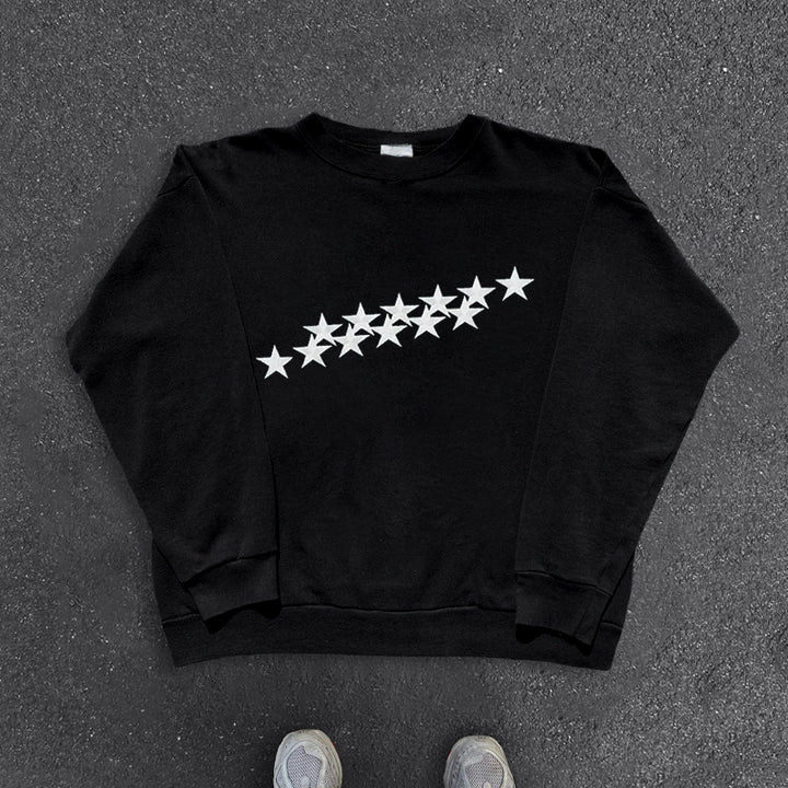 Star Graphic Minimalist Crewneck Sweatshirt