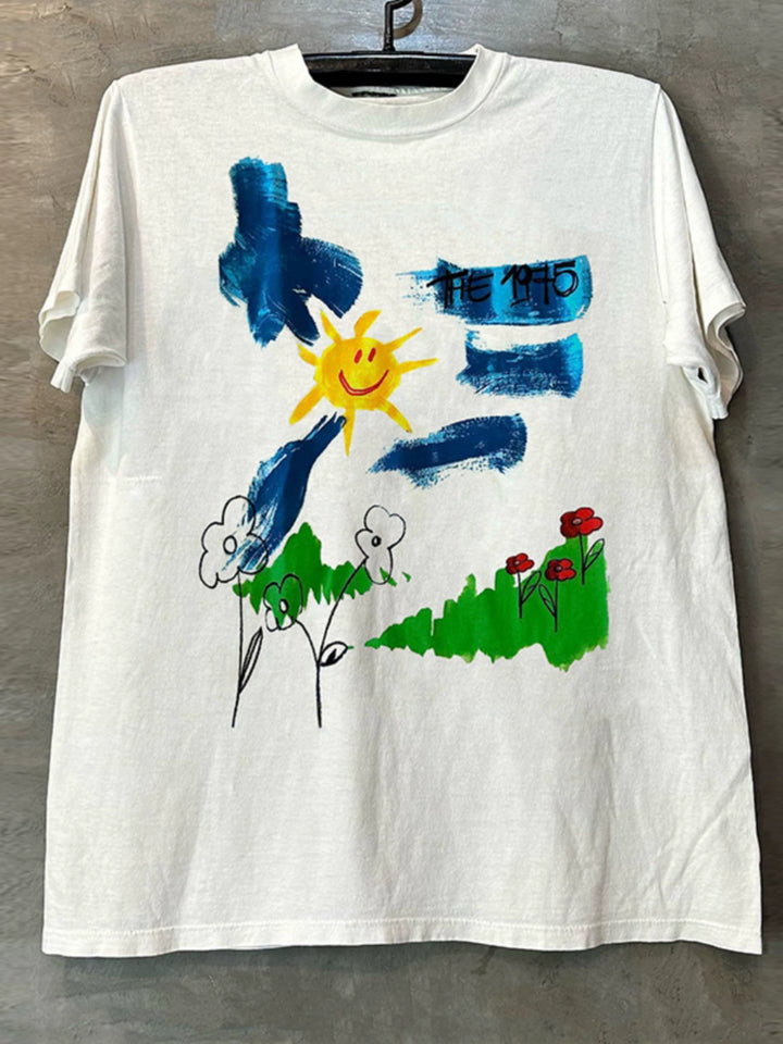 Graffiti-Inspired Hand-Painted T-Shirt Design