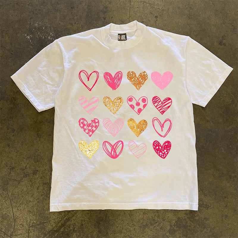 Couple Grid Heart Shirt