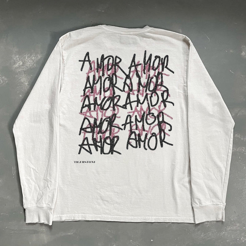 Artistic Hand-Drawn Letter Design Long Sleeve T-Shirt