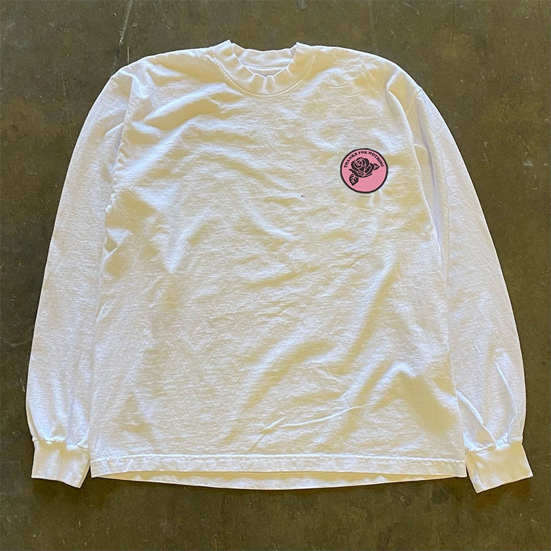 Vintage Rose Coin Graphic Long Sleeve T-Shirt