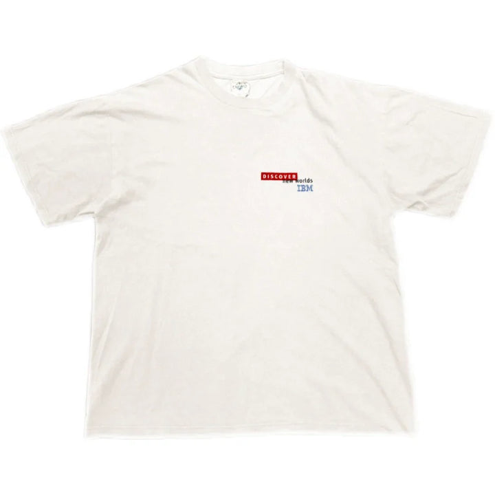 Cotton American-Inspired Simple Print T-Shirt