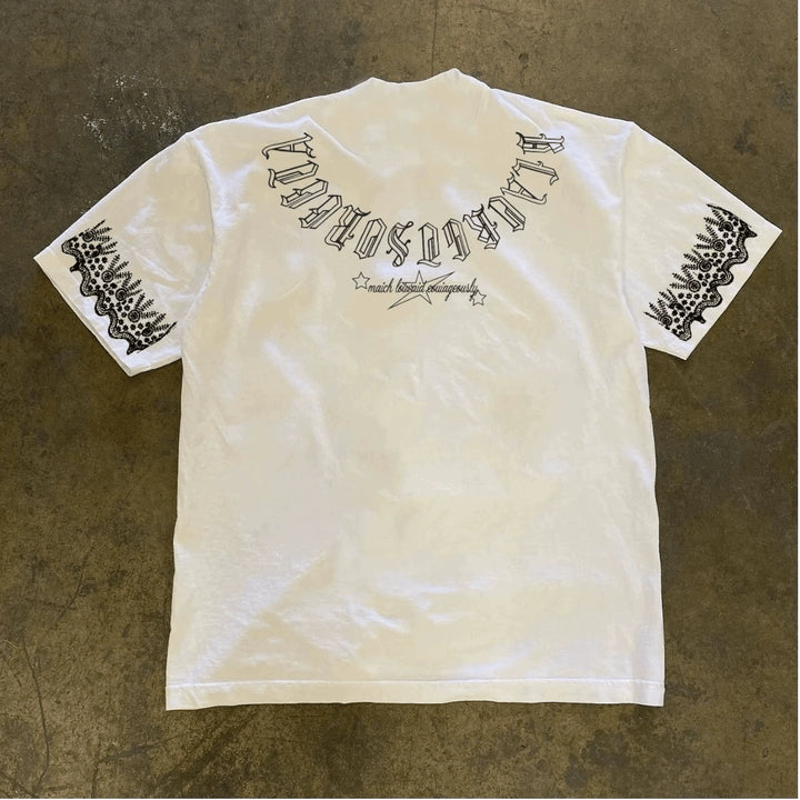 Retro American-Inspired Heavyweight Cotton T-Shirt