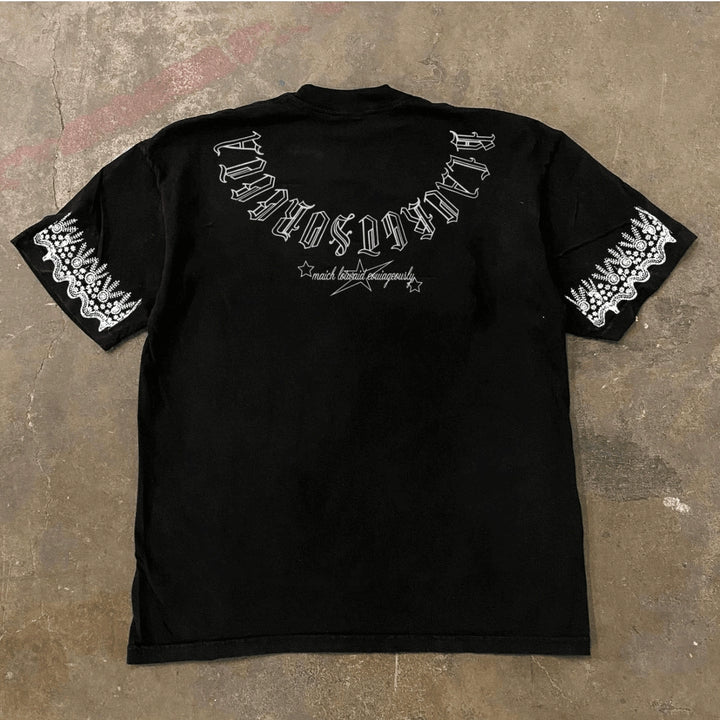 Retro American-Inspired Heavyweight Cotton T-Shirt