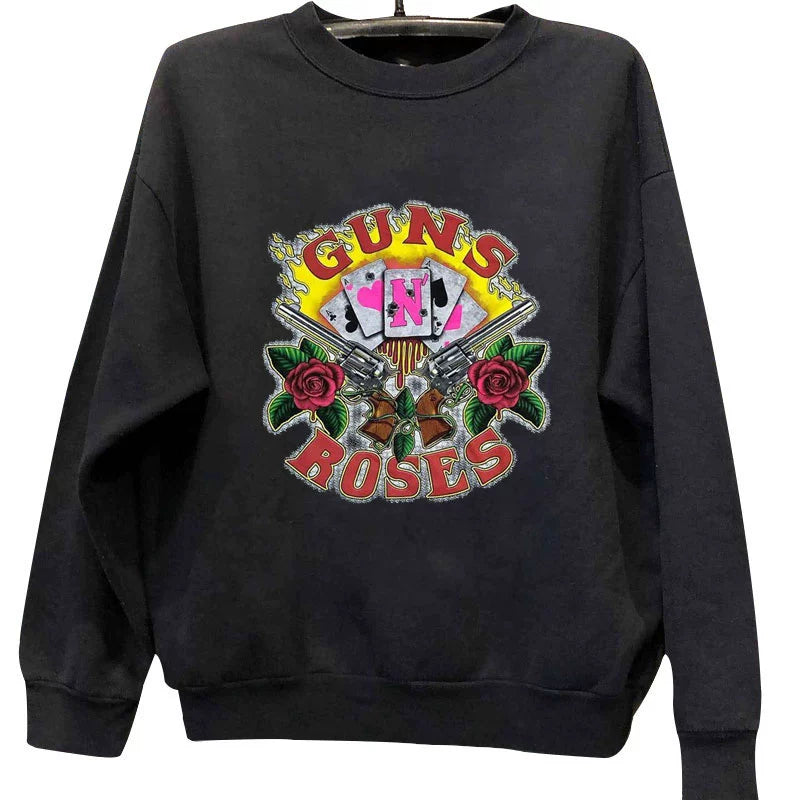 Guns N' Roses Inspired Rock Vibe Hooded Sweatshirt