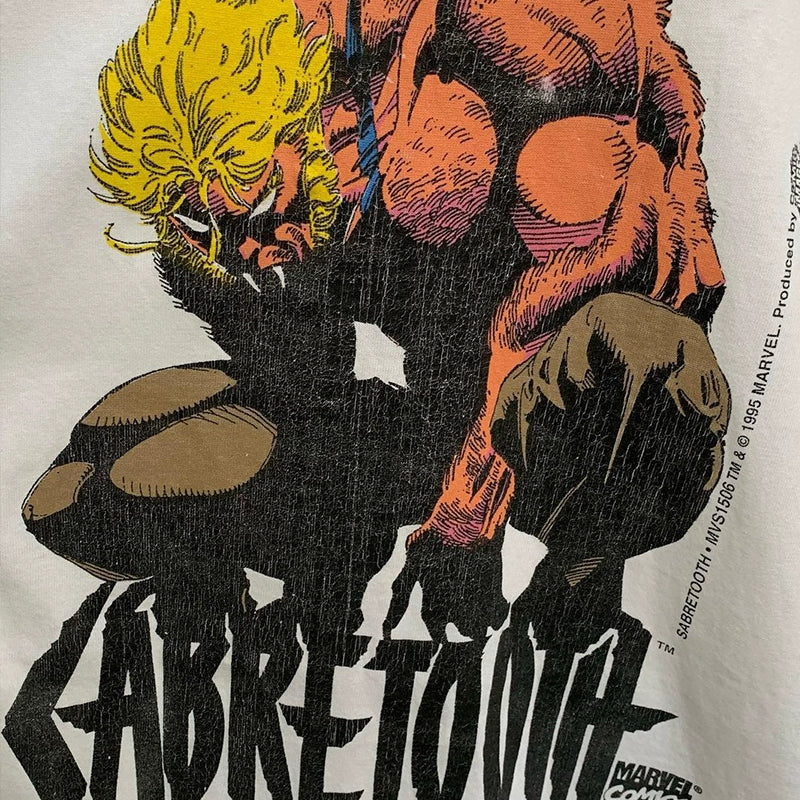 Anime-Inspired Sabretooth Graphic T-Shirt