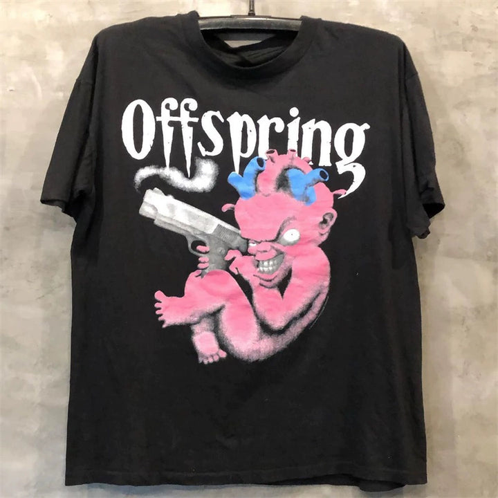 Vintage Offspring Descendants Band Graphic Crew Neck T-Shirt